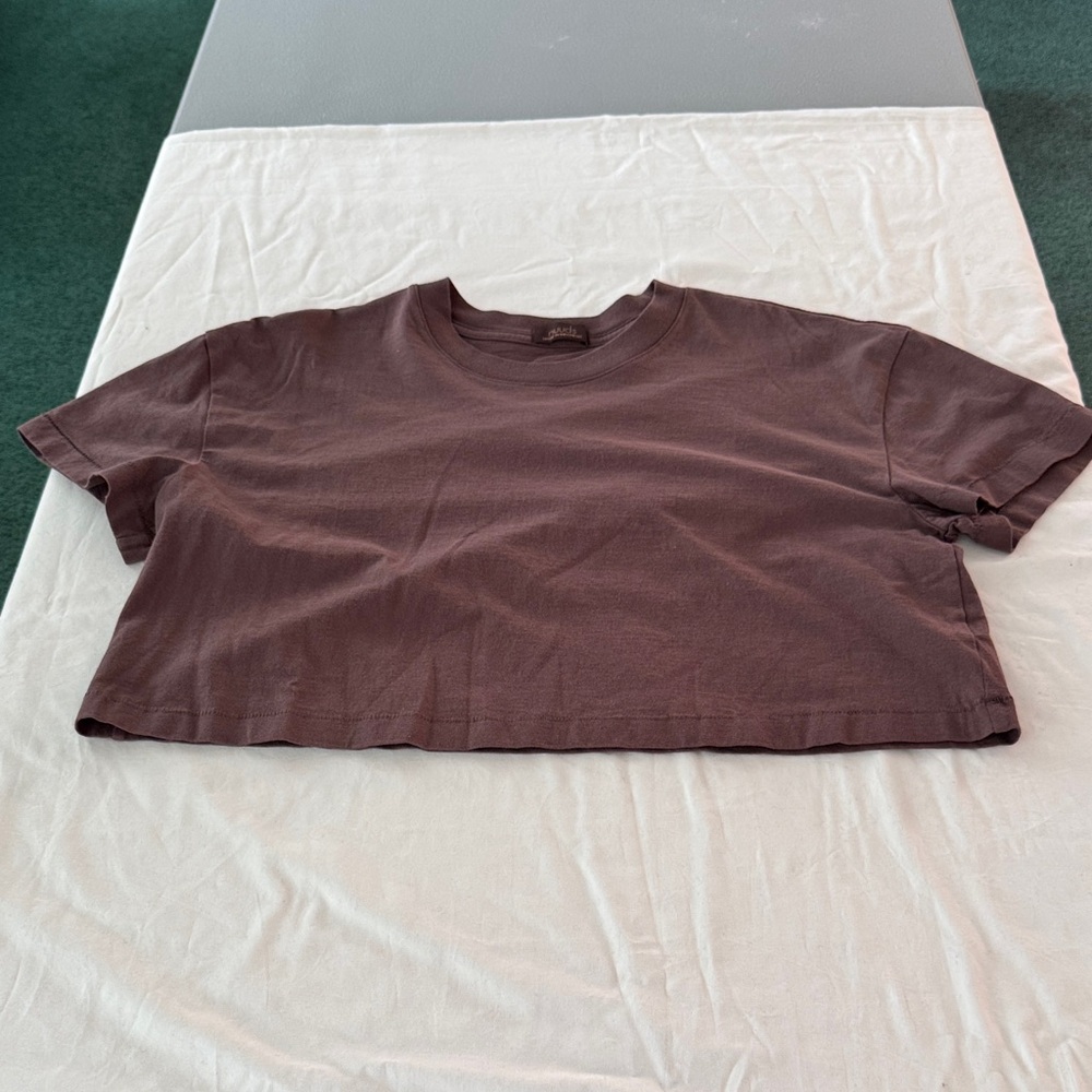 nuuds Chocolate Brown Crop Top